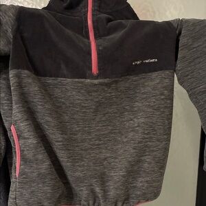 Simply Southern Kids Charcoal and Pink Hoodie